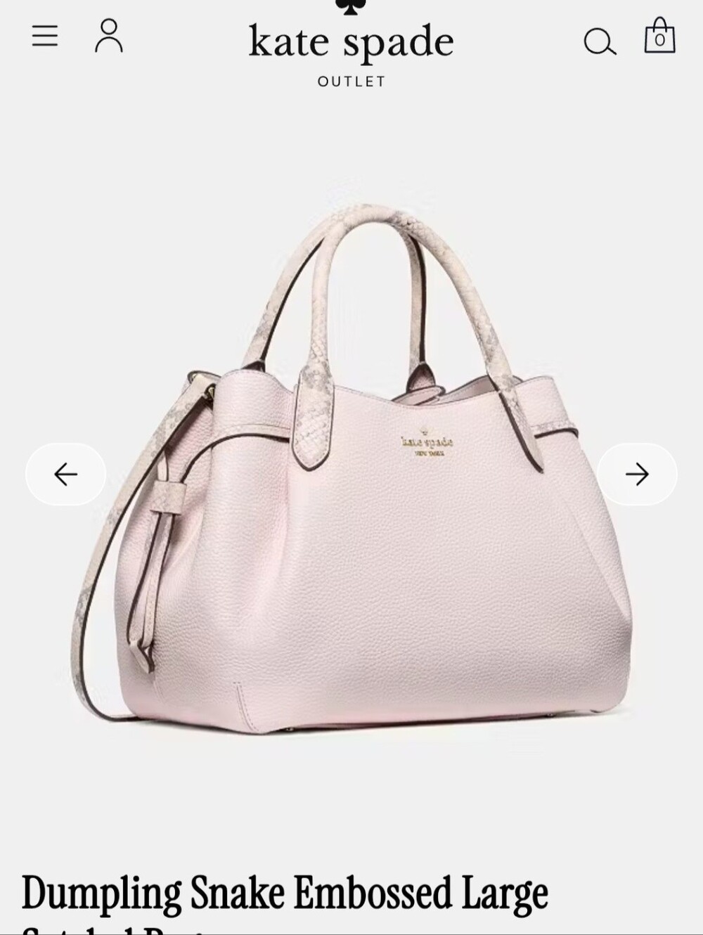 NWT Kate Spade Large Pink Snake Dumpling Satchel - Picture 13 of 15
